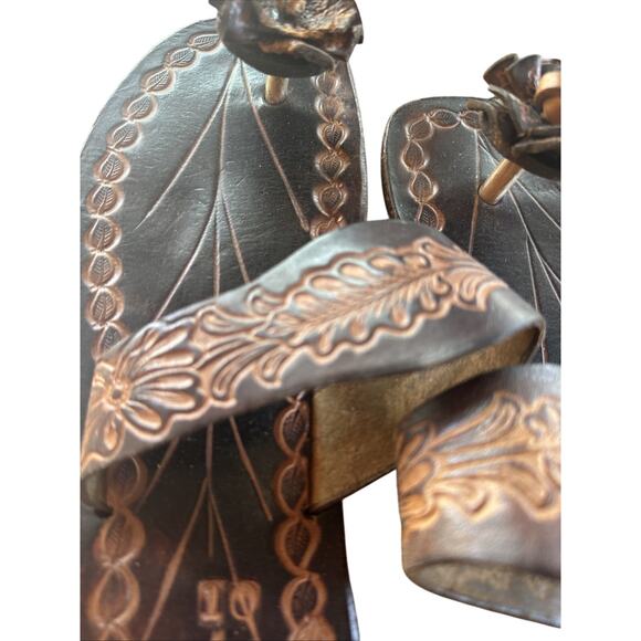 Real Leather Sandals Handmade Mexican Size 10 - Picture 2 of 5